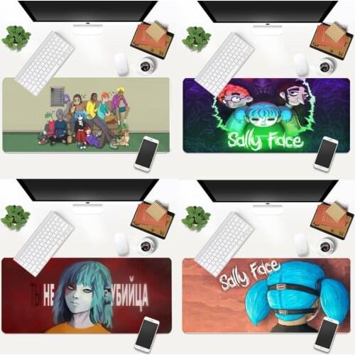 Sally Face game Laptop Gaming Mice Mousepad Animation XL Large Gamer Keyboard PC Desk Mat Takuo Tablet Mousepads