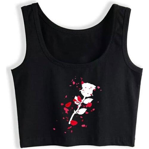Crop Top Women Rose Leafs V3 Harajuku Tank Top Women Comic Women Clothes
