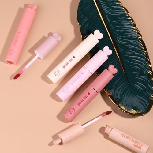 Matte Velvet Lips Mud Lasting Lipstick White And Soft Lip Glaze Lip And Cheeks Dual-use Makeup Cosmetics TSLM1