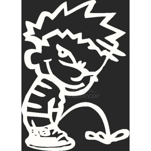 Naughty Little Boy Standing There Peeing Vinyl Car Stickers For Car Rear Windshield Decoration Waterproof ZP0696