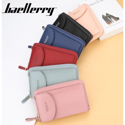 New Women Casual Wallet Brand Cell Phone Wallet Big Card Holders Handbag Purse Clutch Messenger Shoulder Straps Bag