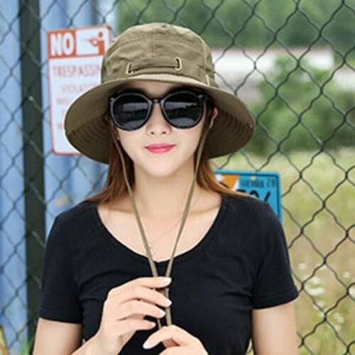 Solid Bucket Hat Unisex Bob Caps Hip Hop Men Women Summer Panama Cap Beach Sun Fishing Boonie Hat