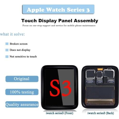 Original GPS+Cellular LCD For Apple Watch Series 3 LCD Display Digitizer Assembly For Apple Series 3 S3 38mm 42mm LCD Touchscree