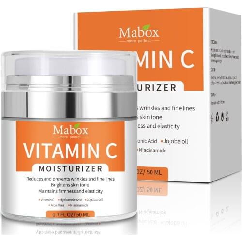 Face Cream Vitamin C Whitening Nourish Brighten Remove Freckle Improving Dull Skin Anti Aging Refreshing Not Greasy 50ml