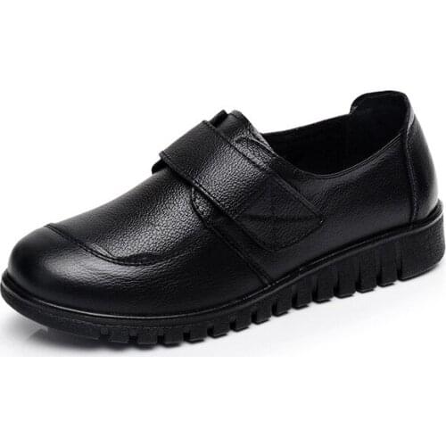 Plus Size 35-41 Female Shoes Genuine Leather Flats Women Spring Shoes 2021 Fashion Soft Mom Flats Leather Shoes Woman Flats