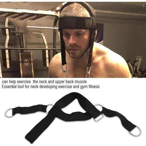 Adjustable Fitness Head And Neck Trainer Iron Chain Head Cover Tension Equipment with High Quality Nylon Lead Belt Dropshipping