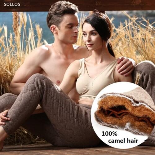 Camel hair 5 layers winter men underwear thermal leggings mens clothing thermo women clothes man merino mma gay warm seek for