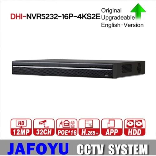 DH Pro 32CH NVR NVR5232-16P-4KS2E With 16CH PoE Port Support Two Way Talk e-POE 800M MAX Network Video Recorder For System