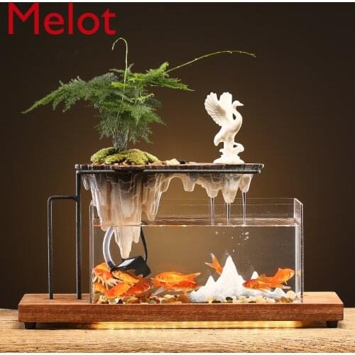 Flowing Water Ornaments Water Circulation Fountain Humidifier Fish Tank Living Room Landscape Furnishing Articles