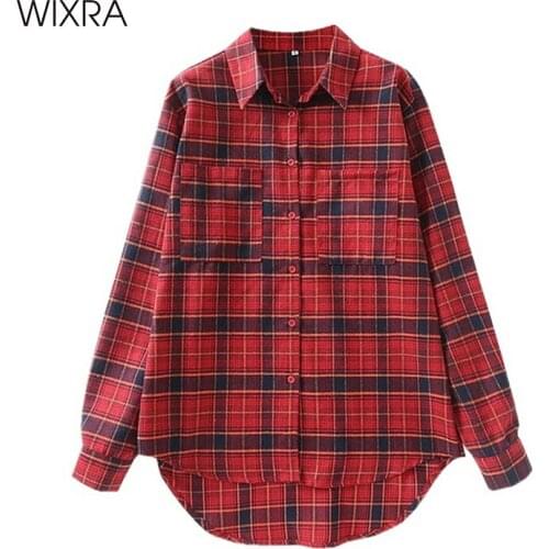 Женские рубашки оверсайз Wixra China At AliExpress