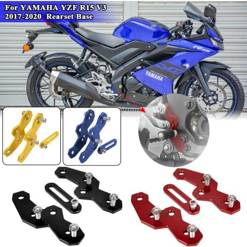 Motorcycle Rearset Base Footrest Footpeg Foot Pegs Pedals Bracket for 2017 2018 2019 2020 Yamaha YZF-R15 YZF R15 V3 Accessories
