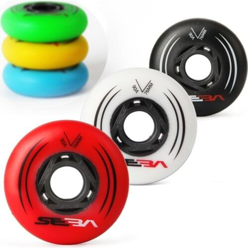 100% Original SEBA Inline Skate Wheels 85A For Slalom And 90A For Sliding Roller Skating Wheels 72 76 80mm 8pcs/set Patines Tire