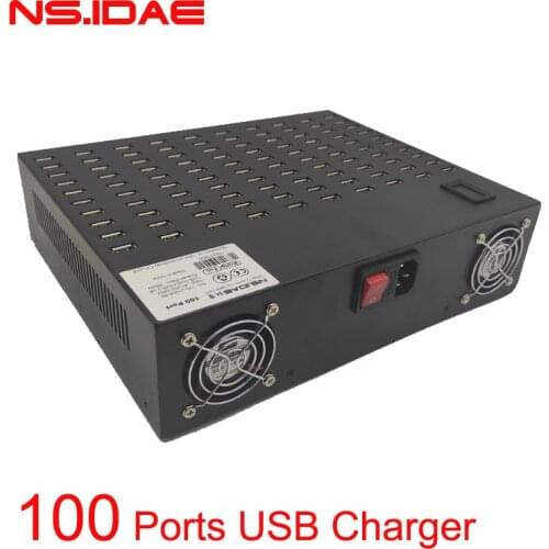 100 Ports USB Charger Power Adapter Wall Fast Charging Dock Station 800W for Apple iPhone iPad Samsung Huawei Smartphone Table