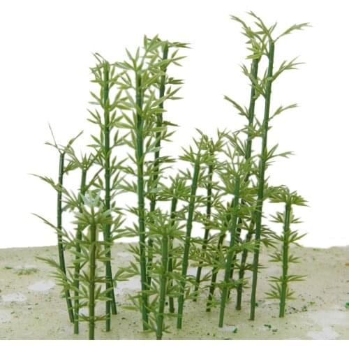 100Pcs Plastic Model Bamboo Trees Rainforest Scenery Diorama 6-12cm