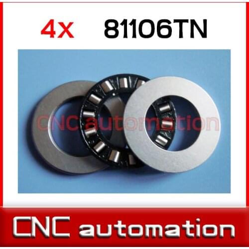 4pcs 81106-TN 30x47x11mm Cylindrical Roller shaft Thrust Bearing 81106 81106TN K81106TN GS81106 WS81106