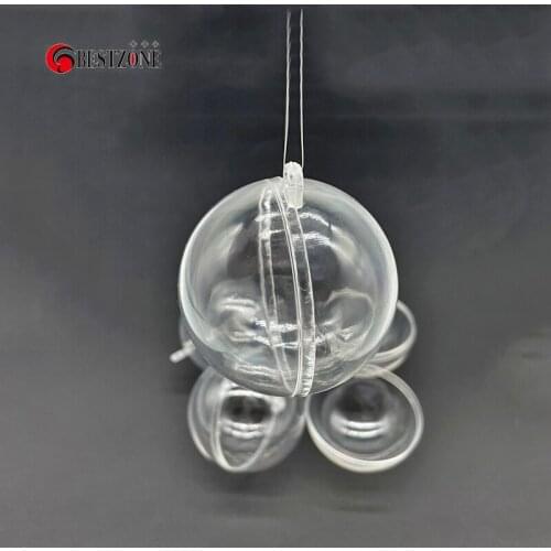 2016 Christmas Decoration and wedding decoration hang 60mm round Clear Plastic Christmas Balls transparent Free Shipping