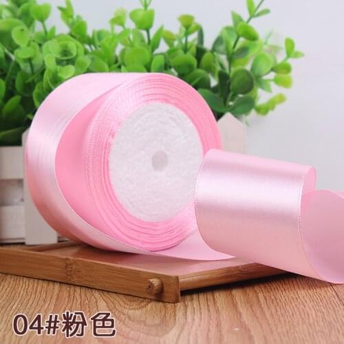Pink Satin Ribbons 6mm 1cm 1.5cm 2cm 2.5cm 4cm 5cm Silk Satin Ribbons DIY Crafts Material Valentines Day DIY Rose Bear Ribbons