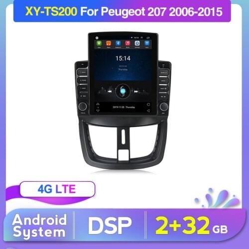 2G RAM 32G ROM For Peugeot 207 207CC 2007 2008 2009-2013 Car radio multimedia video player with DSP 4G NET Bluetooth WIFI
