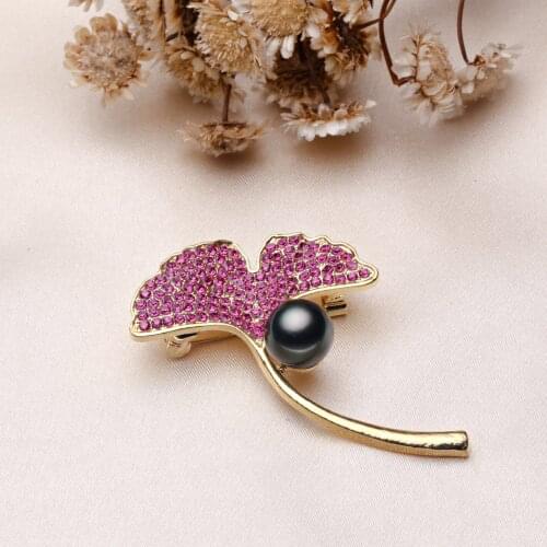 DIY Flower Brooch Pin Mountings Base Findings Accessories Jewelry Settings Parts Mounts for Pearls Jade Crystals Agate Coral