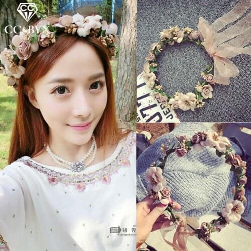 CC Wedding Jewelry Hairbands Headband Engagement Hair Accessory for Women Bridal Party Beach Hairwear Crown Jewellry Yarn TS054