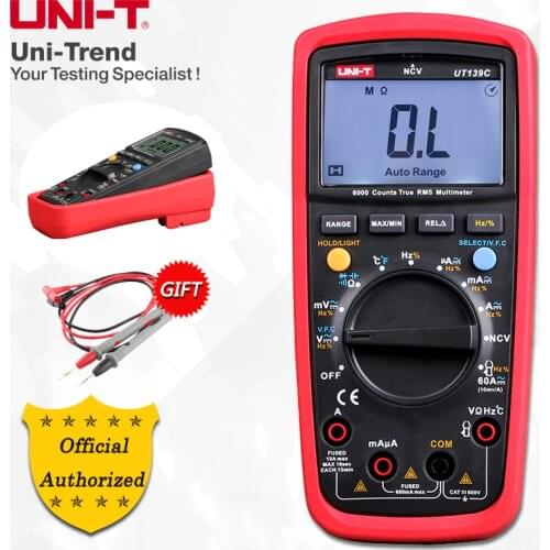 UNI-T UT139A/UT139B/UT139C True RMS Digital Multimeter; Resistance/Capacitance/Frequency/Temperature/V.F.C/NCV Test