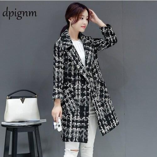 Dpingnm Women's Plaid Coats