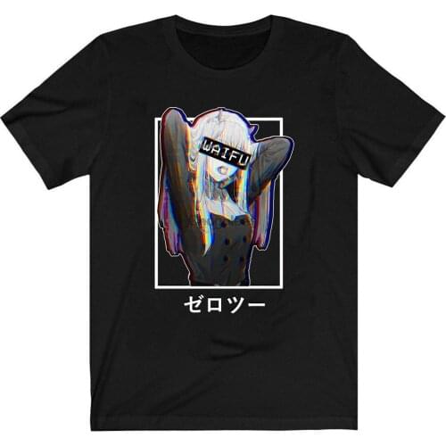 Anime Darling in the Franxx Zero Two 02 Printed Round Neck T-shirt Cozy Cotton Tops