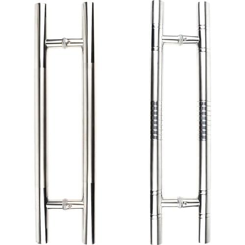 H-Shaped Stainless Back to Back Pull Push Door Handles Furniture Handrails