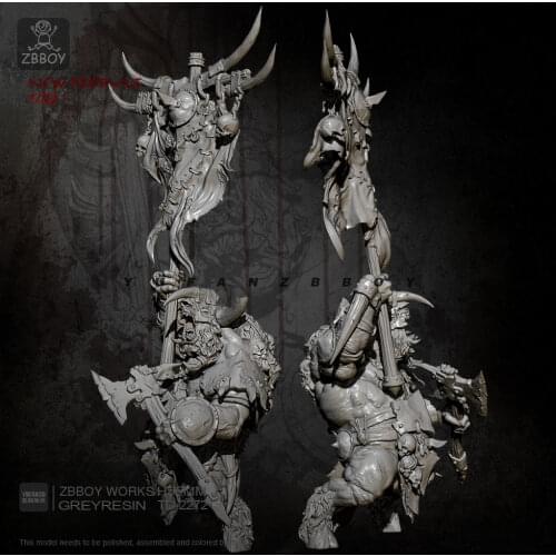 H55mm Resin Fgiure Kits Bearer Samurai Resin Model Self-assembled TD-2272