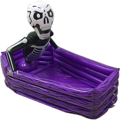 Halloween Beverage Bucket Skull Inflatable Drinking Cooler Pool Theme Party Decoration Kids Outdoors Sport Play Toys Bathtub