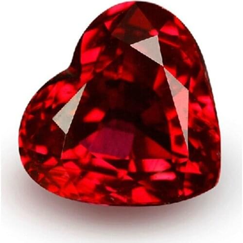 Top selling gorgeous excellent red heart shape stone beads faceted stones jewerly beads accessories diy jewelry making