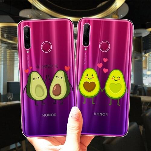 Cute Cartoon Avocado Love Fundas Soft Silicone Phone Case Cover For Huawei Honor 10i 20i 30i 9 10 20 30 Lite Pro 9X 8X 8C