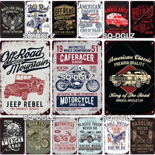 Motorcycle Metal Sign Metal Poster Tin Sign Plaque Metal Vintage Wall Decor for Bar Pub Club Man Cave Metal Signs(20x30cm)