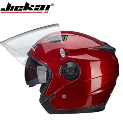 2019 New Knight safety protection JIEKAI Double lens Motorcycle Helmets Half Face Motorbike Helmet of ABS PC size M L XL XXL