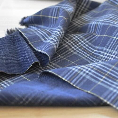 50*125cm Soft And Micro-elastic Double-sided Yarn-dyed Corduroy Spring And Autumn Shirt Skirt Striped Plaid Handmade DIY Fabric