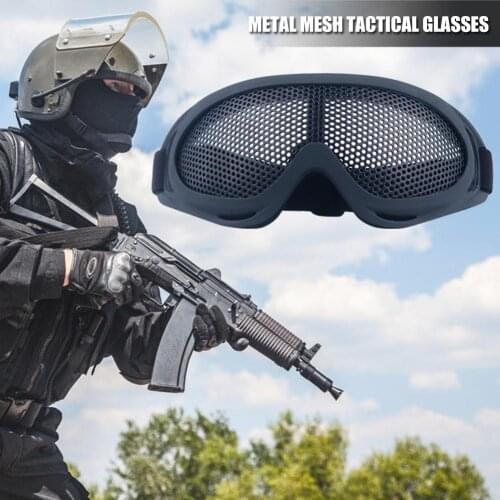 Steel Wire Mesh Goggles Eyes Protective Safety Glasses for Outdoor Hunt Eyewear Necessary Tactical Outdoor Accessories