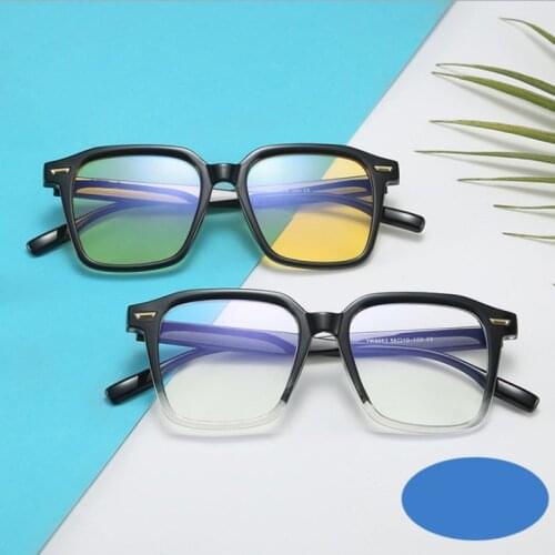 Feishini UV400 Anti Blue Light Glasses Blocking Filter Reduces Eyewear Plastic Titanium Frame Computer Glasses Women Square 2020