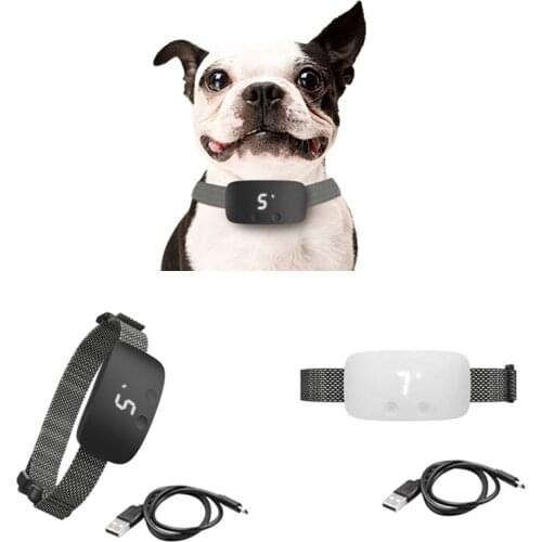 Pet Dog Training Collar Adjustable Dog Anti Barking Device 7 Level Waterproof USB Smart Automatic Sensor for All Size Dogs