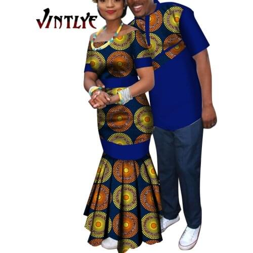 New best-selling African womens dress Bazin Riche mens jacket suit lovers' dress printed jacket wyq440