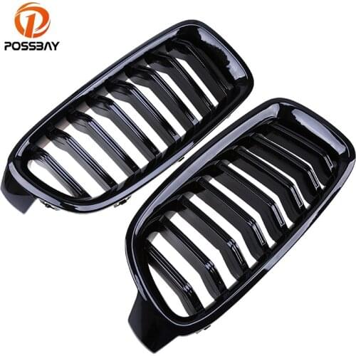 POSSBAY Gloss Black Front Kidney Grille for BMW 3-Series F30 Sedan/F31 Touring 316d/316i/318d 2012-2017 Racing Grilles