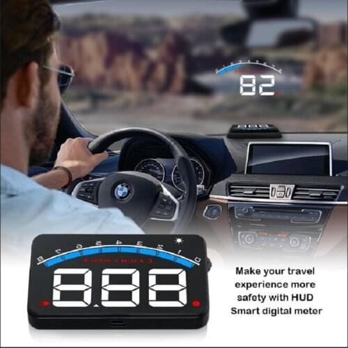 3.5'' OBD2 Speedometer Head Up Display Digital Speed RPM Fuel Consumption Driving Time With Alarm Buzz Windshield Projector M6