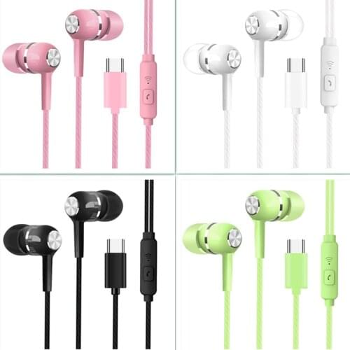 In-ear 3.5mm Wired Earphones Sports Earbuds Music Headsets Bass Stereo Headphones with Built-in Microphone for IOS Android Phone