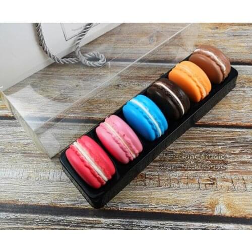 Transparent Window Packaging PVC Macaron Box, Chocolate Biscuit Dessert Baking Gift Box Wedding Party PVC Macaro Candy Gift Box