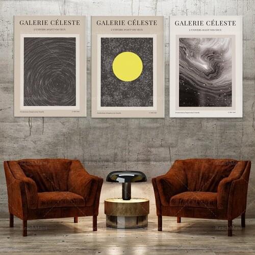 Modern abstract French exhibition prints, celestial artwork, bohemian style printable home decoration wall art decoration home u
