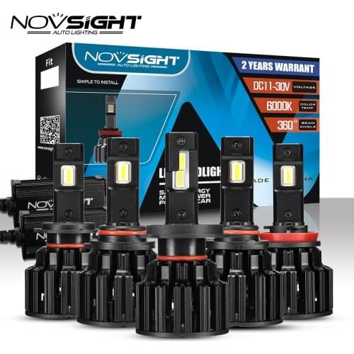 NOVSIGHT 100W 20000LM Car LED Headlight for Cars H4 Hi / Lo H7 H11 9005/HB3 9006/HB4 LED Light Bulbs 6000K Auto Car Headlamp Kit