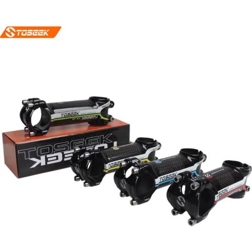 Toseek bike stem super light 102g! angle 7 length 70mm-110mm high quality Carbon aluminum Stem red blue green yellow gloss