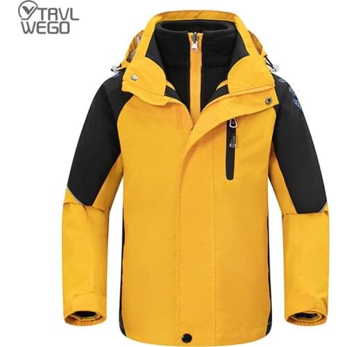 TRVLWEGO Girls Boys Ski Jackets Thermal Waterproof Kids Ski Jacket Children Winter Removable Inner 3 in 1 Clothing -30 degree