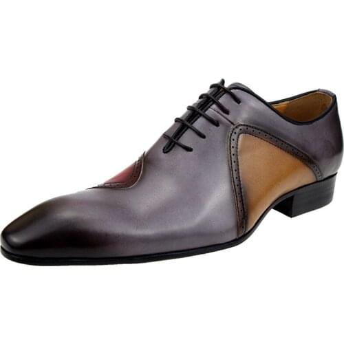 Mens Trending Shoes Formal Genuine Leather Zapatos Social Lace Up Shoes Male Wedding Dress Shoes Sapato Loafer Oxford