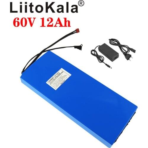 LiitoKala 60V ebike battery 60V 12Ah lithium ion battery electric bicycle battery 60V 1500W electric scooter battery