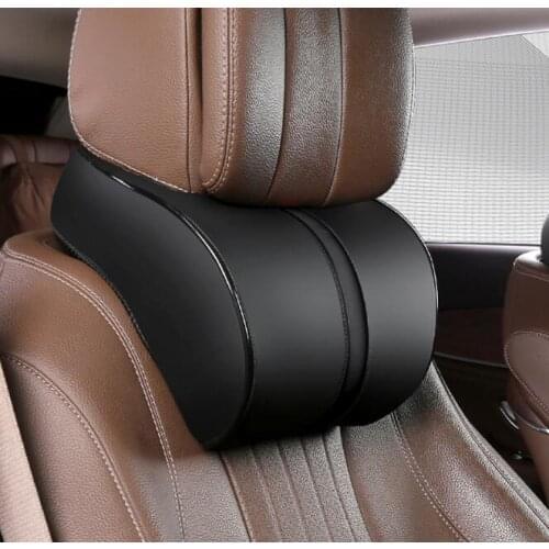 Universal Car Black Pillow Head Rest Neck Rest Seat Head Safety Cushion Support Pad Memory Cotton Travelling Head Rest Holders